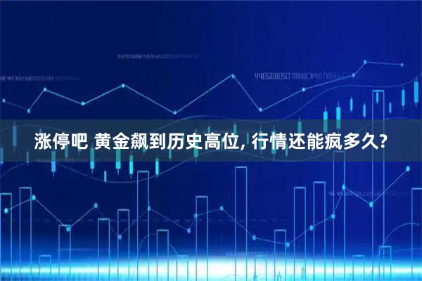 涨停吧 黄金飙到历史高位, 行情还能疯多久?
